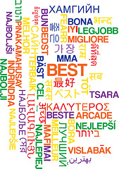 Image showing Best multilanguage wordcloud background concept
