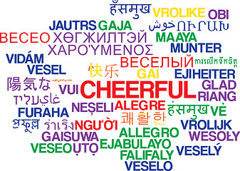 Image showing Cheerful multilanguage wordcloud background concept