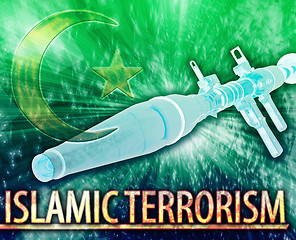 Image showing Islamic terrorism Abstract concept digital illustration