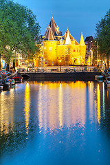 Image showing The Waag (Weigh house) in Amsterdam 