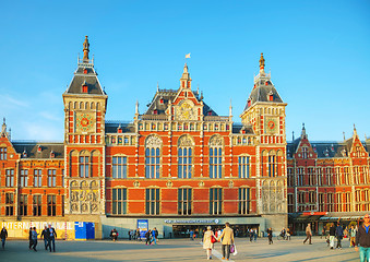 Image showing Amsterdam Centraal railway station