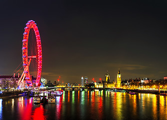 Image showing Overview of London with the Elizabeth Tower