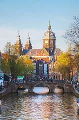 Image showing The Basilica of Saint Nicholas (Sint-Nicolaasbasiliek) in Amster