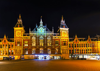 Image showing Amsterdam Centraal railway station