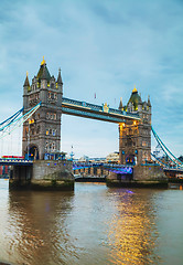 Image showing Tower bridge in London, Great Britain