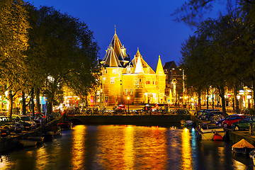 Image showing The Waag (Weigh house) in Amsterdam