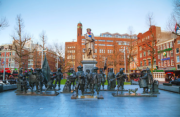 Image showing The Night Watch installation at Rembrandtplein in Amsterdam