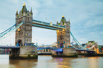 Image showing Tower bridge in London, Great Britain