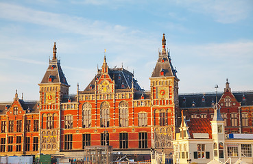 Image showing Amsterdam Centraal railway station