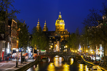 Image showing The Basilica of Saint Nicholas (Sint-Nicolaasbasiliek) in Amster