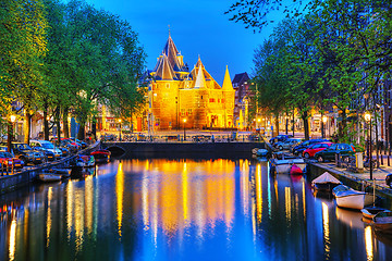 Image showing The Waag (Weigh house) in Amsterdam