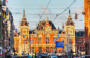 Image showing Amsterdam Centraal railway station