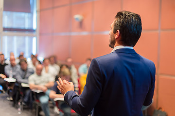 Image showing Speaker at Business Conference and Presentation.