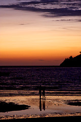 Image showing reflex in the beach in the sun