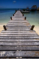 Image showing harbor in isla contoy