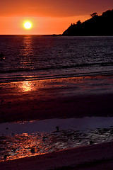 Image showing reflex of sunset in madagascar