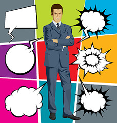 Image showing Businessman In Suit With Bubble Speech