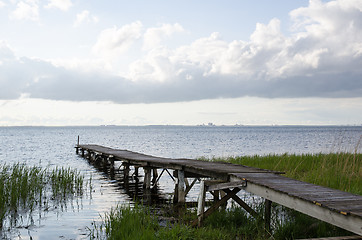 Image showing Old wooden jetty