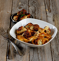 Image showing Pasta with Meatballs