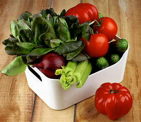 Image showing Box with Vegetables