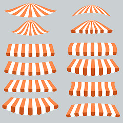 Image showing Orange White Tents
