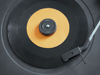 Image showing Vinyl record on turntable