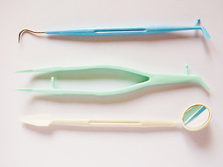 Image showing Retro look Dentist tools