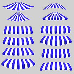 Image showing Blue  White Tents