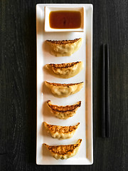 Image showing Pan-fried Japanese dumplings