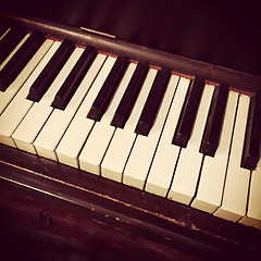 Image showing Retro piano keys