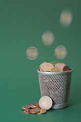 Image showing Wasted money - coins