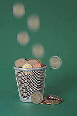 Image showing Wasted money - coins