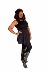 Image showing Posing African woman in tights.