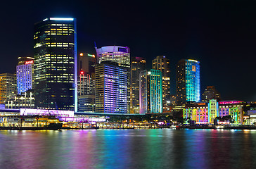 Image showing Sydney City and Circular Quay by Night