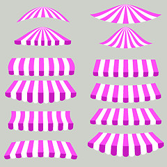 Image showing Pink White Tents