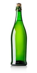 Image showing Beer in green bottle