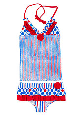 Image showing Blue striped swimsuit 