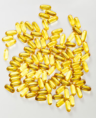 Image showing Yellow capsules Omega 3