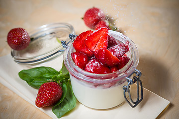 Image showing Strawberry tiramisu with mascarpone.