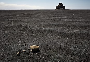 Image showing Balck sand landscape