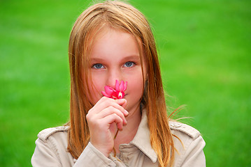 Image showing Girl flower