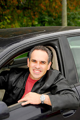 Image showing Man in car