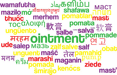 Image showing Ointment multilanguage wordcloud background concept