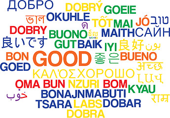 Image showing Good multilanguage wordcloud background concept