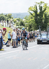 Image showing The Cyclist Vasili Kiryienka - Tour de France 2014