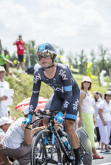 Image showing The Cyclist Vasili Kiryienka - Tour de France 2014