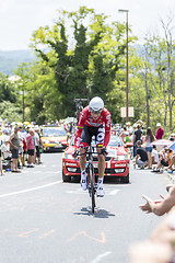 Image showing The Cyclist Lars Bak - Tour de France 2014