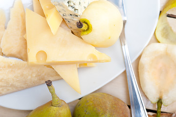 Image showing fresh pears and cheese