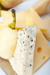 Image showing fresh pears and cheese