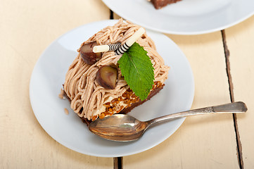 Image showing chestnut cream cake dessert